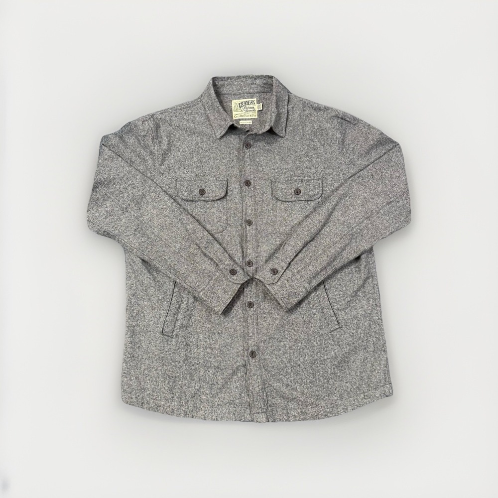 🌲 Grayers Shirt Jacket Men's XL Grey Cold Weather Rated Cotton Shacket Workwear